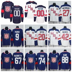 Mistrzostwa Świata 2016 w hokeju drużynowym 20 koszulek Ryan Suter Stitched 27 McDonagh Bishop Jonathan Quick 67 Max Pacioretty 88 koszulka Patrick Kane
