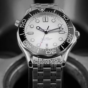 Новый Дайвер 300M 210.30.42.20.04.001 Miyota 8215 Автоматическая машина A8800 Mens Watch Steel Case White Textife Dial Channer Bracte PureTime E5