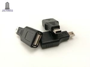 USB A Fêmea para Mini B Macho 5Pin Adaptador Conversor Jack