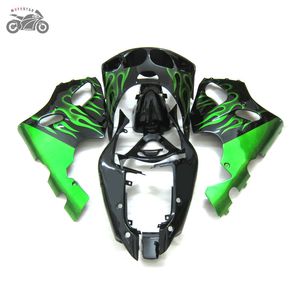 Groene vlammen kuip kit voor Kawasaki Ninja ZX7R 1996-2003 ZX-7R 96 97 98 99 00 01 02 03 motorfiets stroomlijnkappen kits