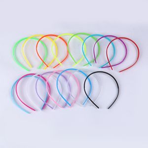 10 Pz/lotto Moda Coreana 4mm Hairband Accessori Per Capelli Solido di Colore Della Caramella di Plastica Della Fascia Carino Copricapo Delle Ragazze Del Cerchio Cerchio Della Fascia