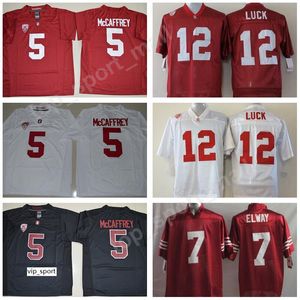 Stanford Cardinal College 5 Christian McCaffrey Jersey Men Football Andrew Luck 7 John Elway Pac Red White Black Ed Rozmiar