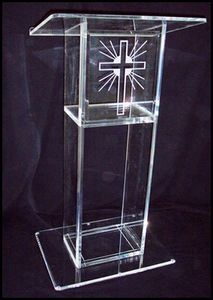 Transparent Acrylic Lectern Podium Pulpit Lectern Bureau Stand