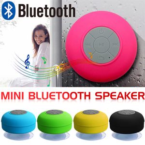 Ny ankom färgfull BTS-06 mini bärbar subwooferdusch Vattentät trådlös Bluetooth-högtalare Handsfree Sucker Music Player