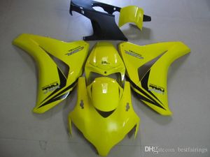 Venda quente Feedings de Molde de Injeção para Honda CBR1000RR 2008 2009 2011 Kit de Carenagem Preto Amarelo CBR 1000 RR 08 09 10 11 GA12