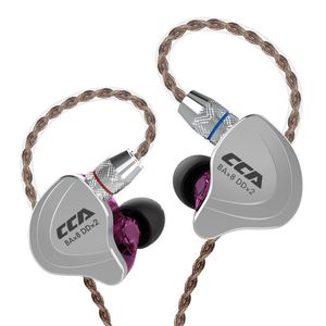 CCA C10 Kopfhörer 4BA+1DD Hybrid 3,5 mm In-Ear-Kopfhörer mit Kabel, HiFi-Monitor, Laufsport-Ohrhörer, 5 Antriebseinheit, Headset, abnehmbares 2-Pin-Kabel
