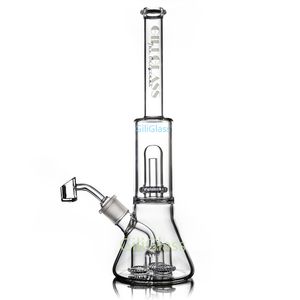 Bong Inebriante taça de vidro tubulação Bongos 4 UFO Perc Filtros Tubos Inebriante água Dab Rig quartzo Banger cachimbos de água cera