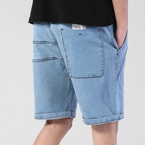 Sommer dünne elastische Taille Band Denim Shorts Herren lose Plus Größe große 4XL 5XL 6XL große Größe Shorts Casual Fat Male Jeans Bermuda