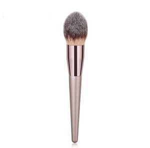 Professionell Singel Makeup Brush Champaign Guldfärg Trähandtag Kosmetisk borste för ögonskugga Blush Drop Shipping