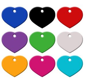 Wholesale 100Pcs Heart Love Personalized Dog Cat Pet ID Tags Customized Engraving Name Phone No. For Dog Pet ID Tag Accessories