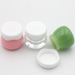 Flacone cosmetico in vasetto piccolo da 10 g Contenitori in plastica verde rosa per cosmetici Confezione vasetti di crema vuoti per il trucco