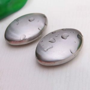 62X42mm Oval Shape Stainless Steel Soap Magic Eliminating Odor Smell Cleaning Kitchen Bar Hand Chef Odour Remover Small Size