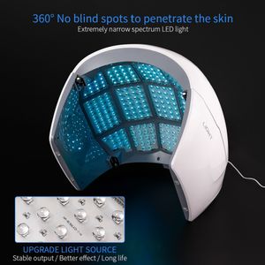 Rodada Dobrável 7 Cor PDT LED Photon Therapy Facial Mask Máscara Rejuvenescimento Acne Removedor Anti Wrinkle Beauty Equipamento