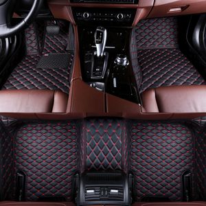 Anpassad Tesla Model S Model X Fit Alfa Romeo Stelvio Stelvio Giulia Pu Leather Waterproof Protection Car Floor Mattor bil Styling3456