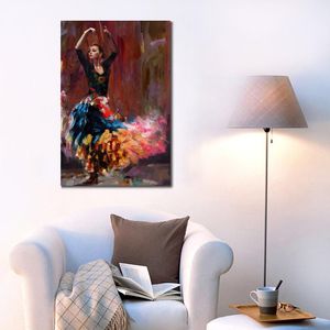 Portrait oil Paintings Woman Flamenco DANCING GIRL modern art handmade canvas picture for wall decor