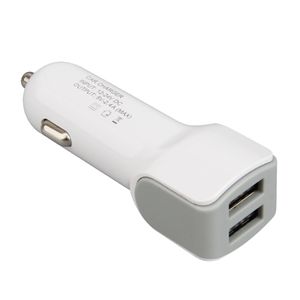 Caricabatteria da auto doppio USB Adattatore di alimentazione portatile 5V 2.4A Ricarica a 2 porte universale per Samsung S8 Note 8 Xiaomi HTC LG Cell Phone