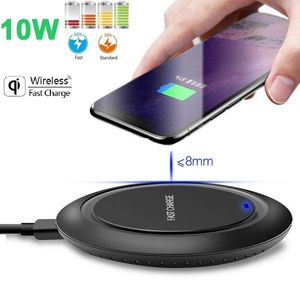 Q18 Cable USB Pad Fast 10W Qi Wireless Charger for iphone xs huawei LED Lighting Quick Charging With Micro for Samsung note9