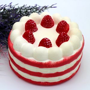Squishy Toy Slow Rising Cute Strawberry Cake Kawaii Toy PU Material Stress Relief para niños en venta