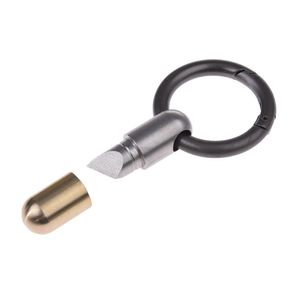 Microferramenta de corte cápsula faca afiada chaveiro multifuncional bolso micro cortador pílula mini para viagem lata aberta