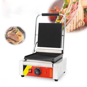 Kolice Commercial 110/220V Electric machine Nonstick Electric Steak Grill Sandwich Maker Restaurant Snack Food Shop Griddler Panini Press