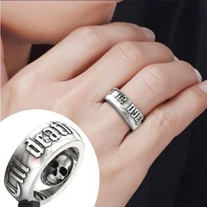 10pcs/ lots 'Till Death Do Us Part' Hip Hop Men's Fashion Alloy Skull Ring Engagement Jewelry Rings Size 6-13