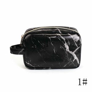 Marble Pattern Makeup Bag Travel Cosmetic Toiletry Case Wash Organizer Storage High Quality PU Leather Makeup Pouch Bolsa De Maquillaje Marmoleado
