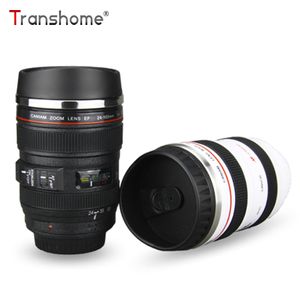 Transhome Kamera Lens Mug Yaratıcı Kahve Mug Paslanmaz Çelik Tumbler Seyahat Cup Coffee Çay Bardaklar Termos Kupalar Yenilik Hediyelik C19041302