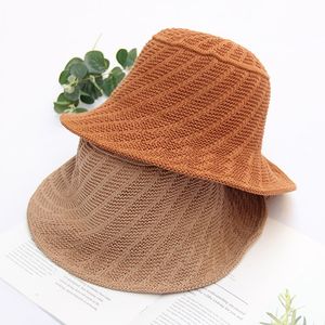 شاطئ قابلة للطي قبعات الشمس قبعات العشب جديلة جديلة القبعات المصنوعة يدويا الكروشيه القب