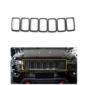 ABS Frente grades de malha guarnição Decoração anel de cobertura original Modelo Para Grand Cherokee 2014-2016 Auto Acessórios Exterior