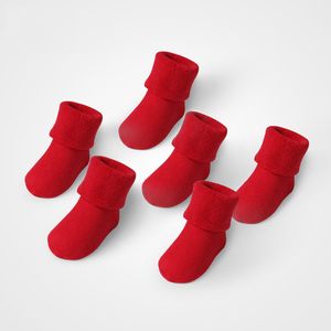 0-3 Years Bbaby Shoe Socks for Newborns Cotton Infants Boys Girls Children's Winter Warm Babies Socks Casual Toddler Hosiery Red free ship
