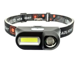 Portátil ao ar livre farol XPE impermeável farol 2 LED cob lanterna tocha 6 modo de cabeça esportes ao ar livre lâmpadas de lanternas