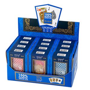 Karty pokerowe PVC Waterproof Texas Hold'em Karty Black Jack Plastic Game Card Board Creative Prezent