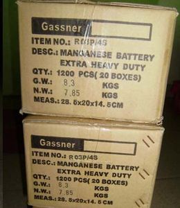 3600pcs/Lot Super Heaft Duty Batteries R03P/R03 UM4 1.5V Carbon Zinc Battery 100 ٪ Fresh