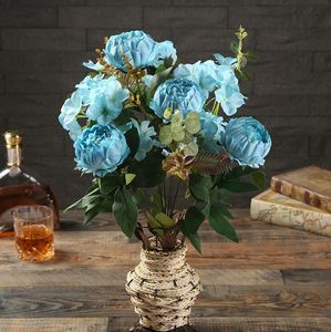 Silk Flowers Peony Flower with Hydrangea Flower for Wedding Centerpieces decorations whole sale price