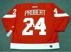 Herren Hockeys #24 BOB PROBERT 1993 CCM Vintage Home Hockey Jersey oder individuelles Retro-Trikot mit beliebigem Namen und Nummer