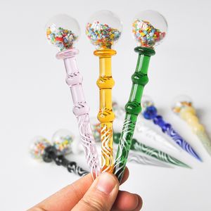 5.0 pouces verre Dabber outil Dab clou avec 25mm boule verre carb cap smokng accessoires pour bong dab plate-forme