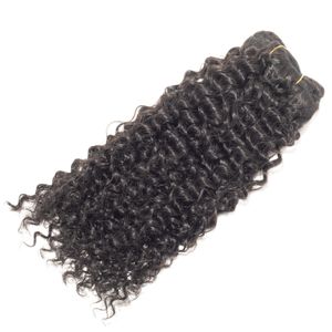 Peruvian Natural color 100g 120g Customer Customized Kinky Curly remy Virgin Human Hair Extension Clip In