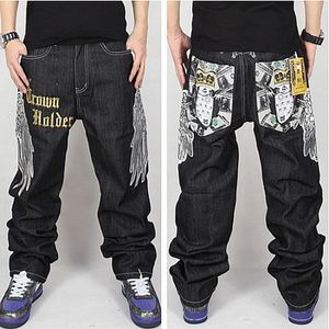 Marke 2016 Neue Mode Männer Baggy-Jeans Große Größe Herren Hip Hop Jeans Lange Skateboard Entspannte Passform Für Männer Pluderhosen