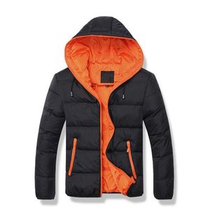 Winterjacke Männer Hut Warmer Mantel Baumwolle gefütterte Oberbekleidung Herren Mäntel Jacken Kapuzenkragen Schlanke Kleidung Dicke Feste Kostenloser Versand