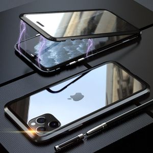 الامتزاز المغناطيسي 360 علبة زجاجية كاملة من أجهزة iPhone 11 Pro Max 12 13 14 XS Max XR X 8 7 6 6S Plus