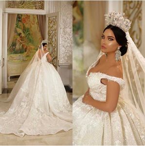 Wholesale princess bling wedding dresses resale online - Elegant Robe De Mariee Plunging V Neck Appliqued Lace Sleeveless Ball Fown Princess Bling Bling Wedding Dresses