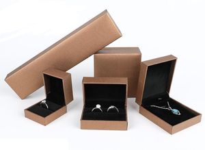 Wholesale High-end Jewelry Packaging Box Ring Pac Necklace Box Bracelet Pendant Hard Paper Red Purple Red Gift Wedding Love Present Gift Box
