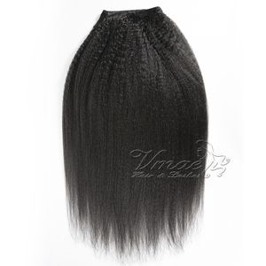 VMAE Оптовая Natural Black Kinky Straight Grade 11А перуанский Virgin Человеческий волос Уток 3 шт волос Remy Weave Связки Extensions