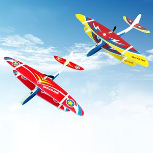 Electric Plane LED EPP Foam Airplane Hand Launch Throwing Glider Aircraft Model Outdoor Kids Educational Toy Children Adult Gift