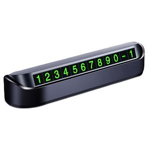 Universal Car Gadgets Temporary Parking Card with 360掳 Rotation, Double-Sided Hidden Number Plate, Car Accessories
