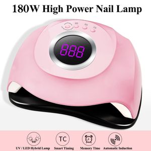 180W High Power UV LED Lamp Nail Dryer SUN M3 Fast Curing All Gels LCD Display 45 LEDs Auto Sensor Low Heat Mode