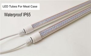 Tubos de LED à prova d'água Tubo IP65 Led Luz Vermelha Cor dois pés 20w 3 pés 30W 4 pés 40w linha dupla para Fresh Cozido Caso Meat