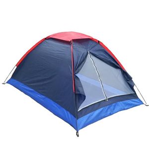 2 명 캠핑 텐트 싱트 싱글 레이어 비치 텐트 야외 여행 방풍 방수 천막 여름 텐트 가방 무료 배송