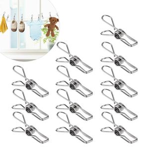 Multipurpose Stainless Steel Clips Clothes Pins Pegs Holders Clothing Clamps Sealing Clip Household Clothespin