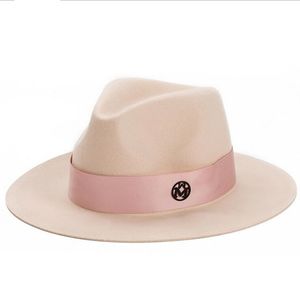 ozyc дамы розовая шерсть feodra шляпа зима зима женщин m писем шерсть джаз fedoras розовая шляпа для женщин большой bril cowboy panama fedoras y200103